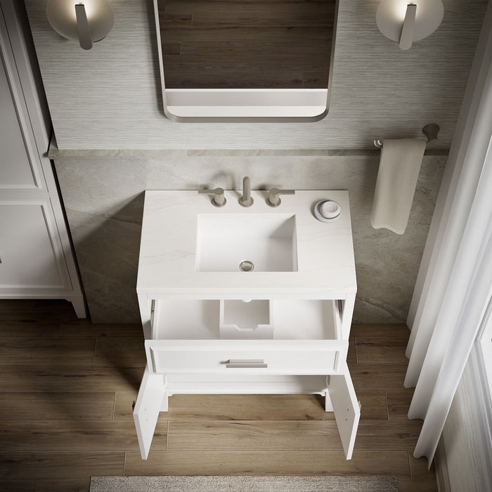 Kohler Southerk 30" bathroom vanity cabinet with sink and quartz top