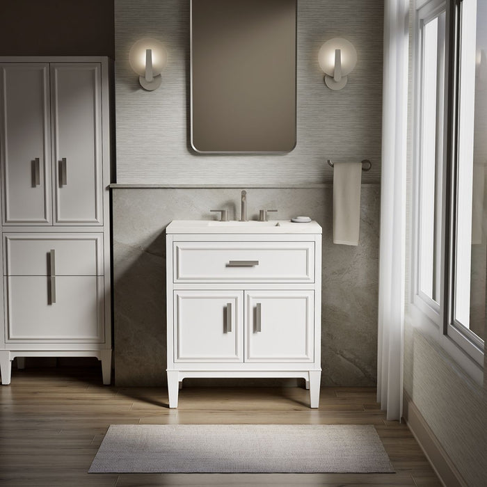Kohler Southerk 30" bathroom vanity cabinet with sink and quartz top