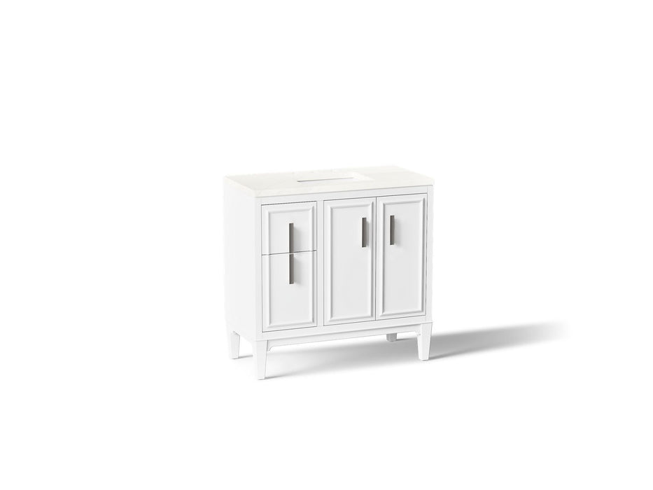 KOHLER K-33545-ASB Southerk 36" bathroom vanity cabinet with sink and quartz top