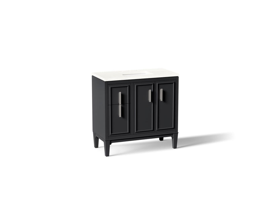Kohler Southerk 36" bathroom vanity cabinet with sink and quartz top