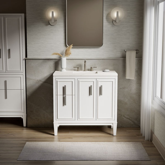 Kohler Southerk 36" bathroom vanity cabinet with sink and quartz top