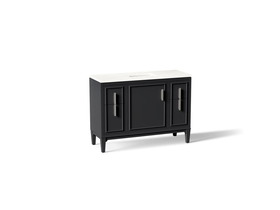 Kohler Southerk 48" bathroom vanity cabinet with sink and quartz top