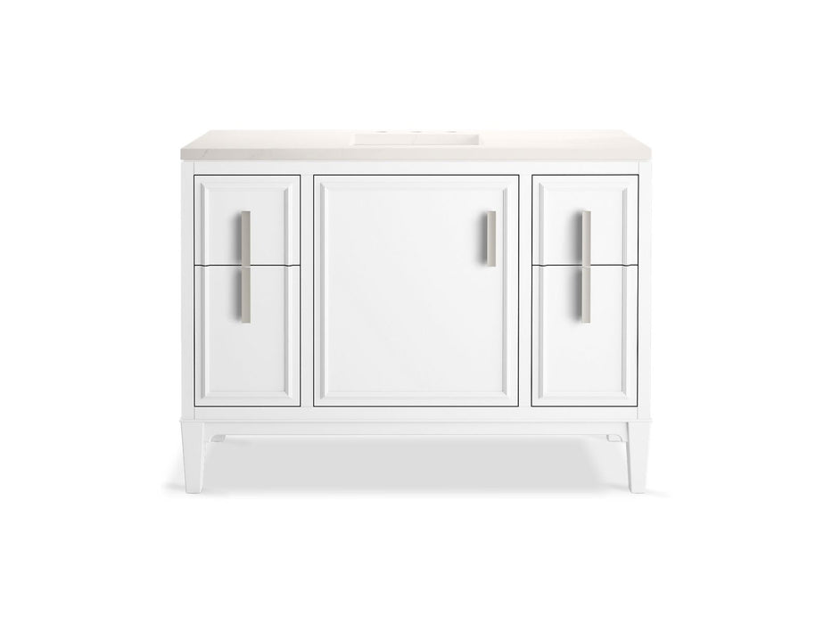 Kohler Southerk 48" bathroom vanity cabinet with sink and quartz top