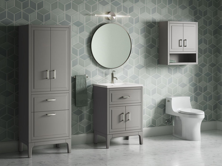 Kohler Seer 24" bathroom vanity cabinet with sink and quartz top