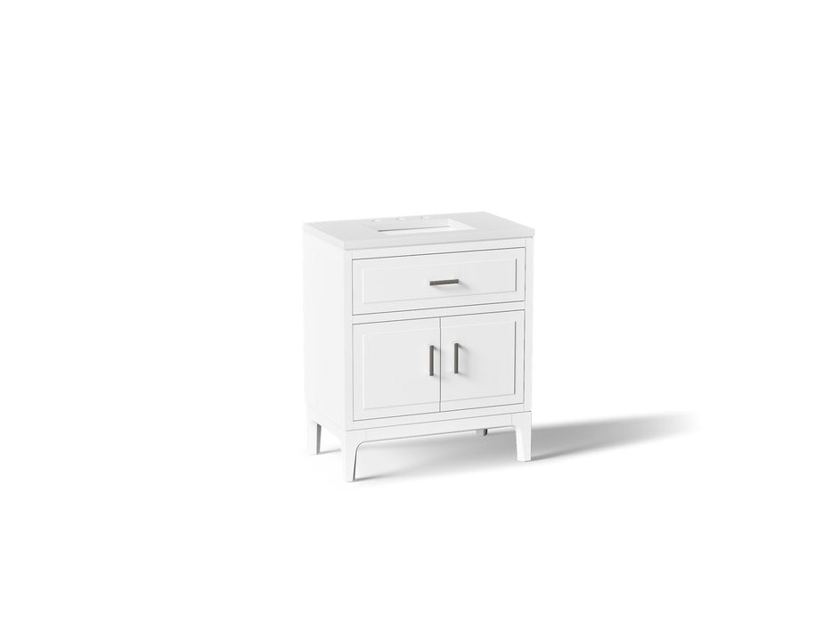 KOHLER K-33552-ASB Seer 30" bathroom vanity cabinet with sink and quartz top