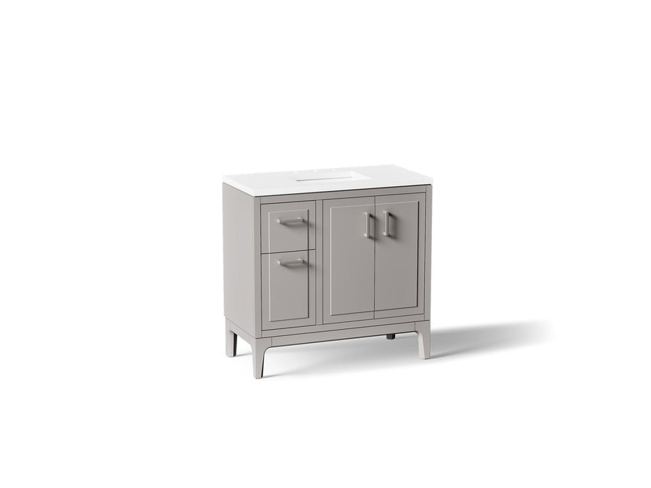 Kohler Seer 36" bathroom vanity cabinet with sink and quartz top