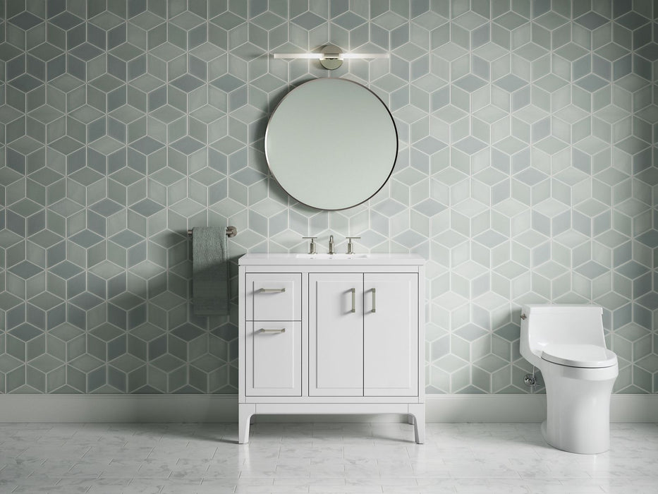 Kohler Seer 36" bathroom vanity cabinet with sink and quartz top