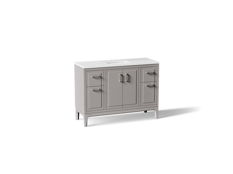 Kohler Seer 48" bathroom vanity cabinet with sink and quartz top