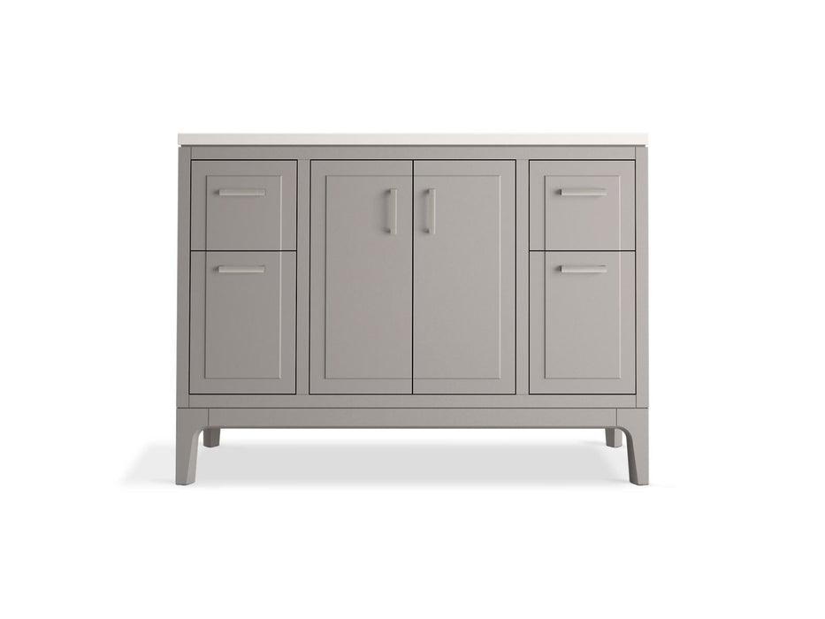 Kohler Seer 48" bathroom vanity cabinet with sink and quartz top