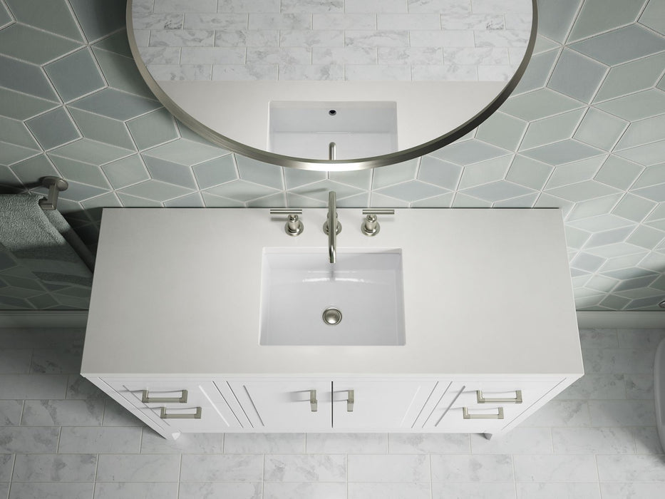 Kohler Seer 48" bathroom vanity cabinet with sink and quartz top