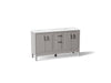 Kohler Seer 60" bathroom vanity cabinet with sinks and quartz top