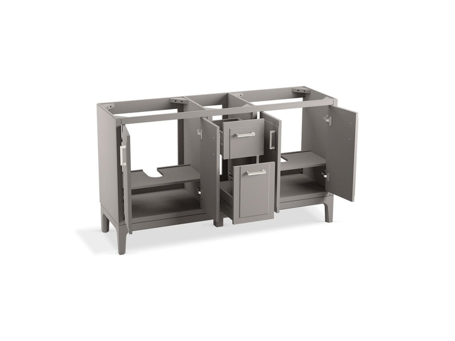 Kohler Seer 60" bathroom vanity cabinet with sinks and quartz top