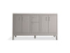 Kohler Seer 60" bathroom vanity cabinet with sinks and quartz top