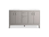 Kohler Seer 60" bathroom vanity cabinet with sinks and quartz top