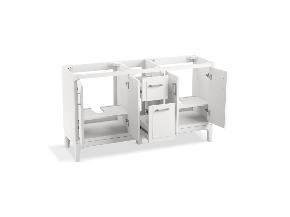 Kohler Seer 60" bathroom vanity cabinet with sinks and quartz top