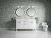 Kohler Seer 60" bathroom vanity cabinet with sinks and quartz top