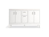 Kohler Seer 60" bathroom vanity cabinet with sinks and quartz top