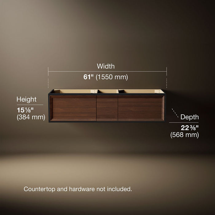 Kohler Lodern 60" wall-hung bathroom vanity cabinet