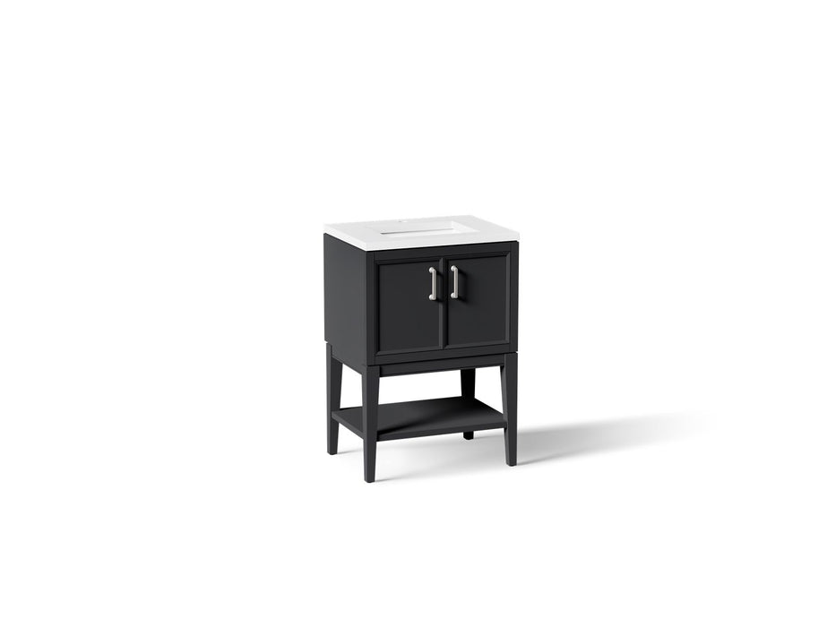 Kohler Winnow 24" bathroom vanity cabinet with sink and quartz top