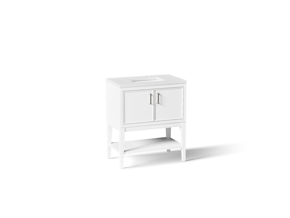 KOHLER K-33578-ASB Winnow 30" bathroom vanity cabinet with sink and quartz top