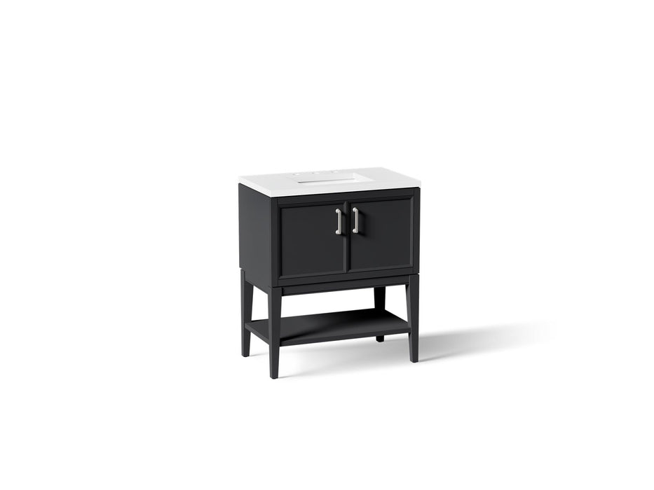 Kohler Winnow 30" bathroom vanity cabinet with sink and quartz top