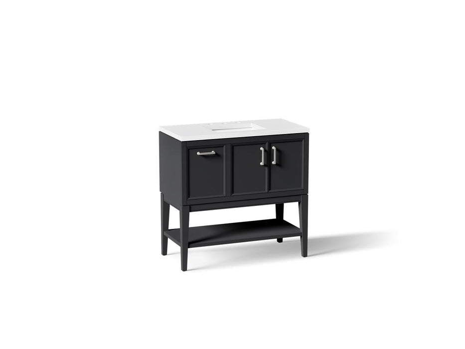 Kohler Winnow 36" bathroom vanity cabinet with sink and quartz top