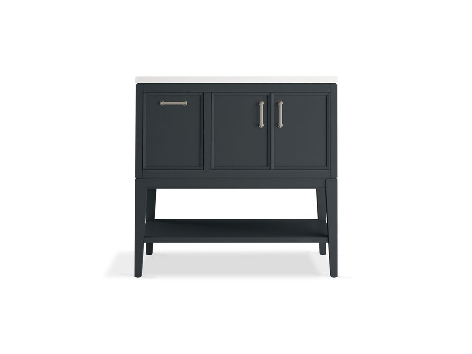 Kohler Winnow 36" bathroom vanity cabinet with sink and quartz top
