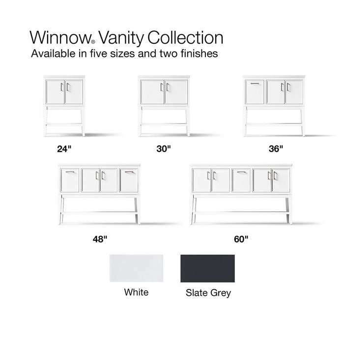 Kohler Winnow 36" bathroom vanity cabinet with sink and quartz top