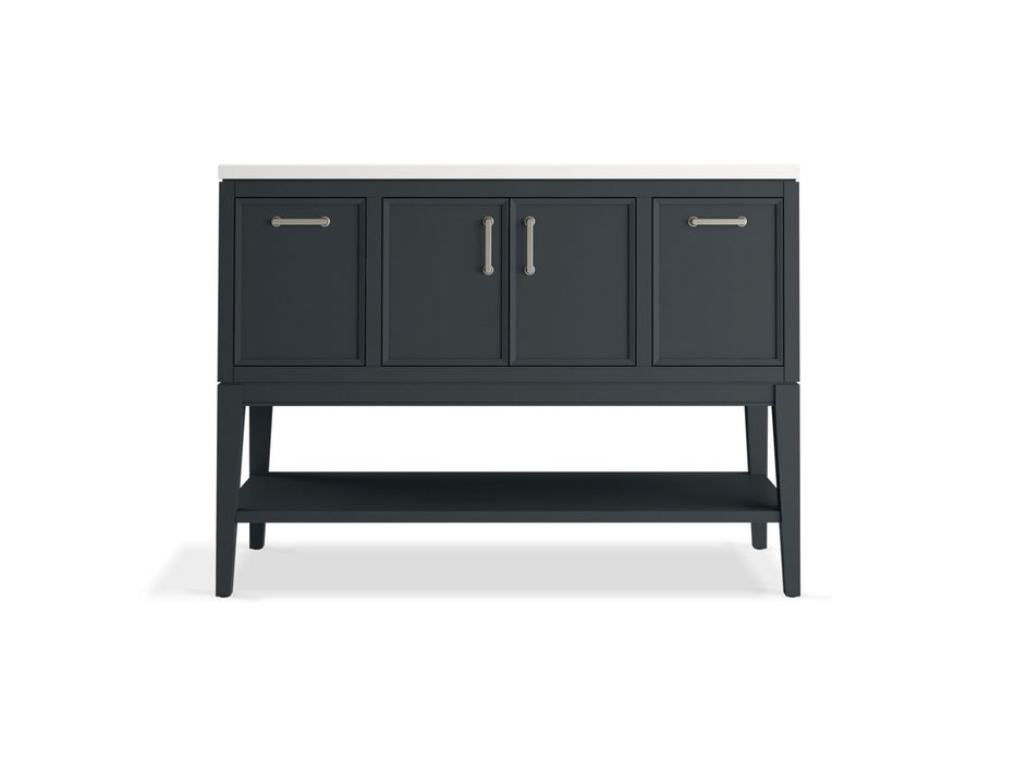 KOHLER KOHLER K-33580-ASB Winnow 48" bathroom vanity cabinet with sink and quartz top