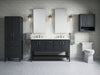Kohler Winnow 60" bathroom vanity cabinet with sinks and quartz top