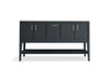 Kohler Winnow 60" bathroom vanity cabinet with sinks and quartz top