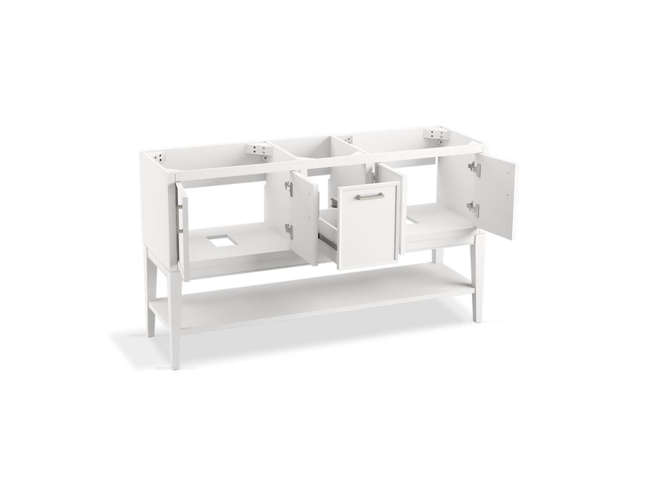 Kohler Winnow 60" bathroom vanity cabinet with sinks and quartz top