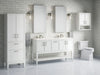 Kohler Winnow 60" bathroom vanity cabinet with sinks and quartz top
