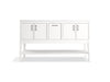 Kohler Winnow 60" bathroom vanity cabinet with sinks and quartz top