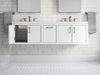 Kohler Winnow 60" bathroom vanity cabinet with sinks and quartz top