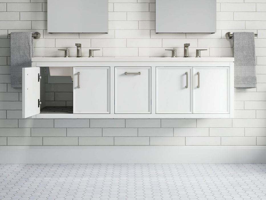 Kohler Winnow 60" bathroom vanity cabinet with sinks and quartz top