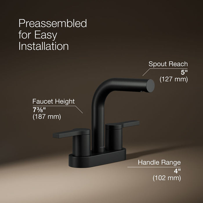 Kohler Elate Centerset bathroom sink faucet, 0.5 gpm