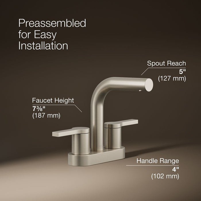 Kohler Elate Centerset bathroom sink faucet, 0.5 gpm