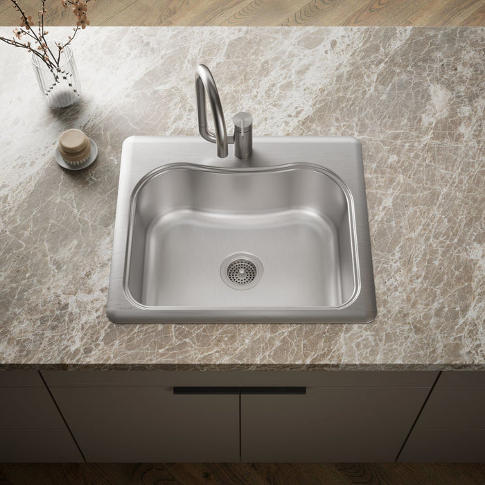 KOHLER K-3362-1 Staccato 25" top-mount single-bowl kitchen sink