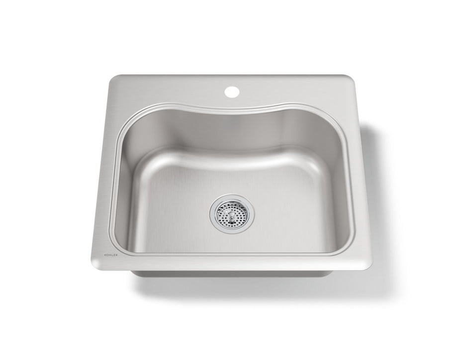 KOHLER K-3362-1 Staccato 25" top-mount single-bowl kitchen sink