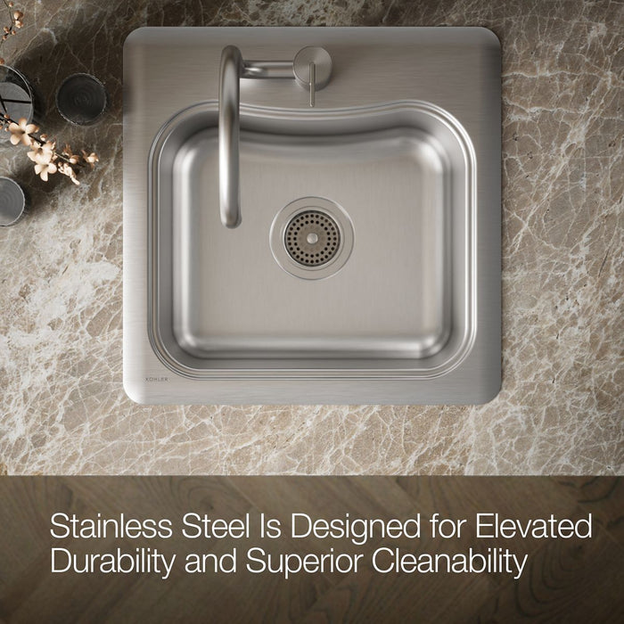 Kohler Staccato 20" top-mount single-bowl bar sink
