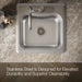 KOHLER K-3363-3 Staccato 20" top-mount single-bowl bar sink, stainless steel - view 3