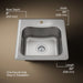 KOHLER K-3363-1 Staccato 20" top-mount single-bowl bar sink