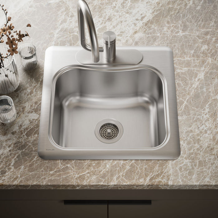 KOHLER K-3363-3 Staccato 20" top-mount single-bowl bar sink