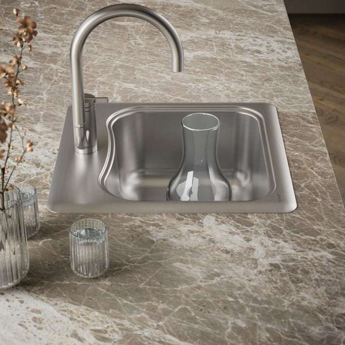 KOHLER K-3363-1 Staccato 20" top-mount single-bowl bar sink