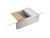 KOHLER K-33655-PC Strive 29-1/2" undermount single-bowl farmhouse workstation kitchen sink