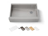 KOHLER K-33656-PC Strive 32-1/2" undermount single-bowl farmhouse workstation kitchen sink