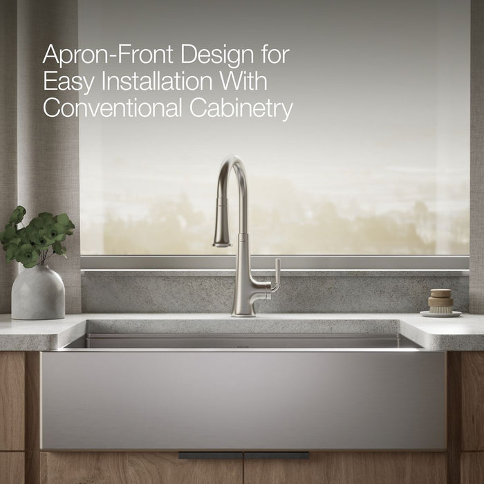 Kohler Strive 35-1/2" undermount single-bowl farmhouse workstation kitchen sink