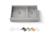KOHLER K-33658-PC Strive Smart Divide 35-1/2” undermount double-bowl farmhouse workstation kitchen sink