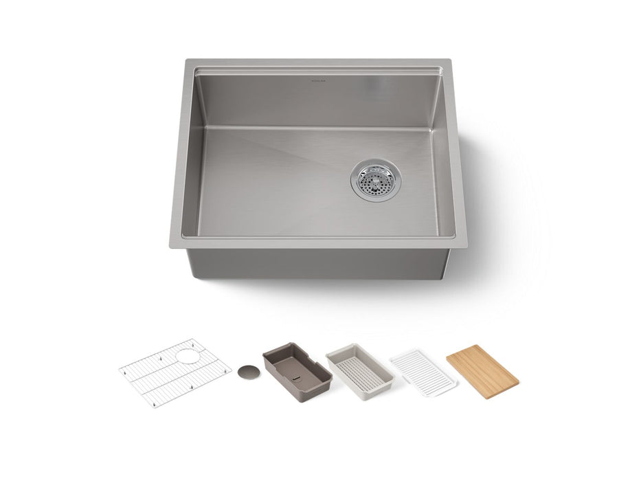 KOHLER K-33659-PC Strive 23" undermount single-bowl workstation kitchen sink